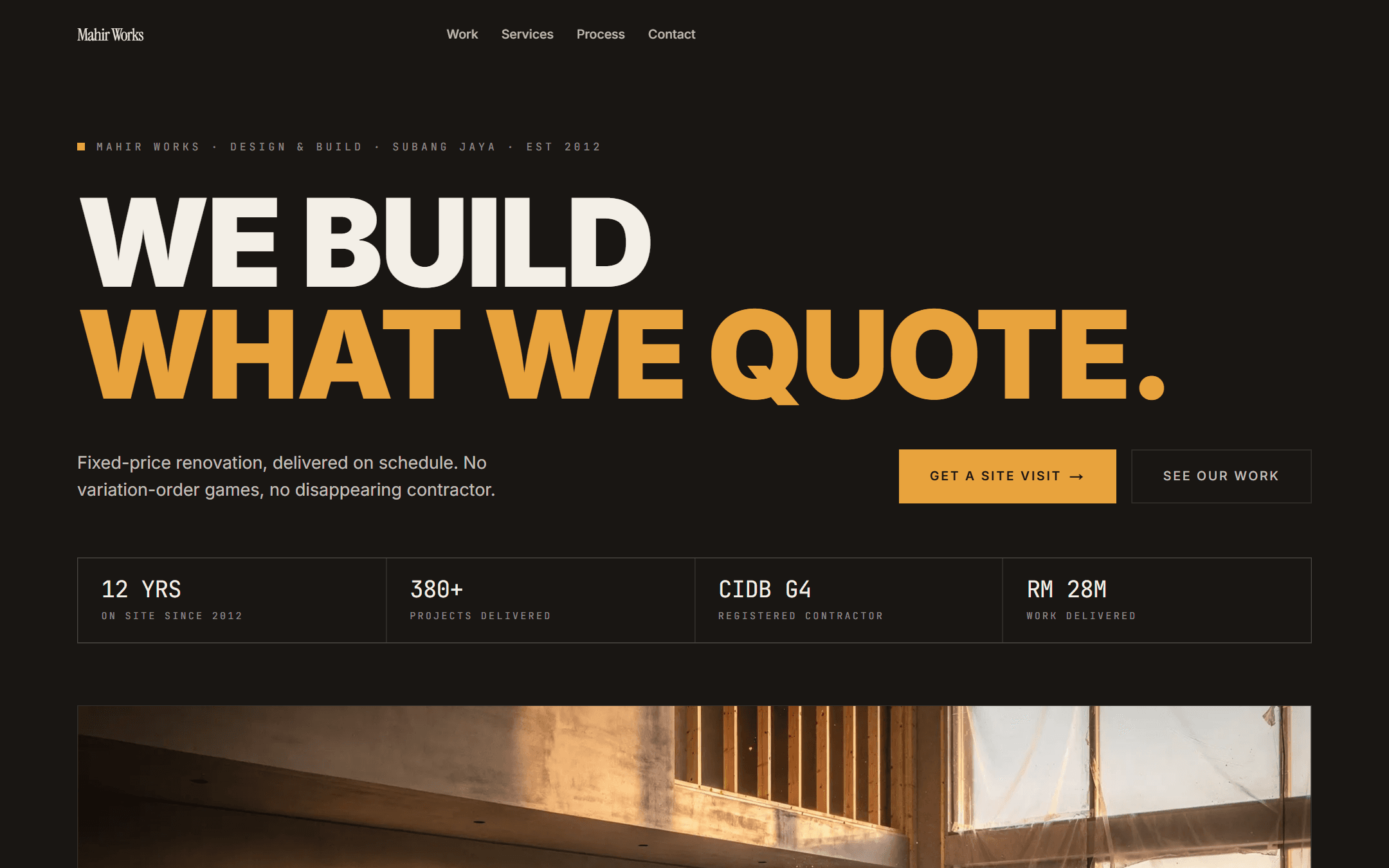 Forge template — live site, top of page